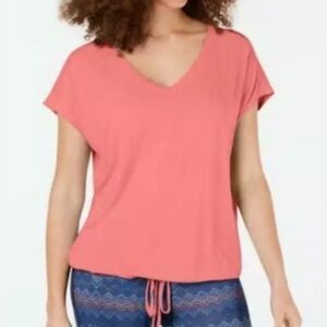 NWT cute ideology rose blossom short sleeve, v neck tie waist size medium